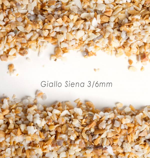 Štrk Giallo Siena 3/6mm pre štrkový koberec - 25kg