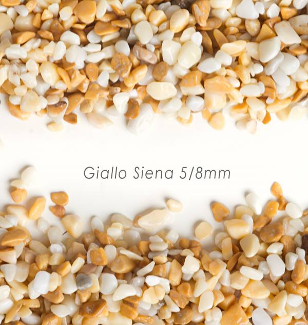 Okrúhliak Giallo Siena 5/8mm pre kamienkový koberec - 25kg