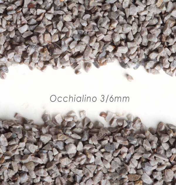 Štrk Occhialino 3/6mm pre štrkový koberec - 25kg