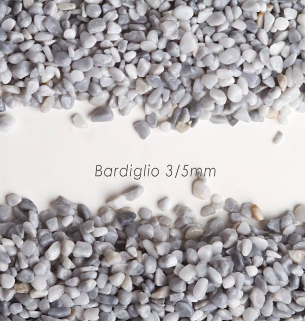Okrúhliak Bardiglio 3/5mm pre kamenný koberec - 25kg