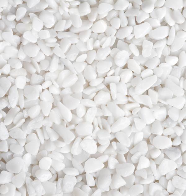 Bianco Cararra 5-8mm, biely mramor pre kamenný koberec