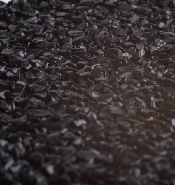 Čierny kamienkový koberec Nero Ebano,okruhliak 3-5mm